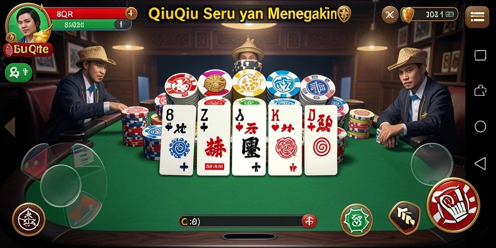 Tampilan gameplay QiuQiu yang menarik dan dinamis.