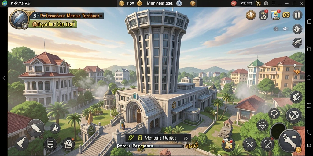 Tampilan gameplay utama AP686 dalam aksi Tower Defense yang seru.