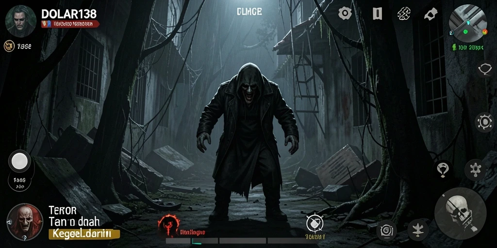 Tangkapan layar gameplay DOLAR138 dengan nuansa horor yang mendalam.
