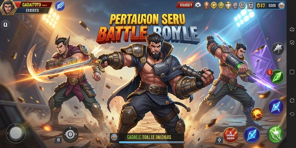 Tangkapan layar GADAITOTO, menunjukkan aksi Battle Royale yang mendebarkan.