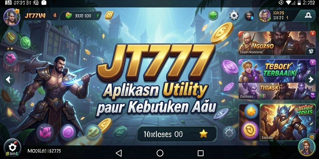 Tampilan aplikasi JT777 yang memudahkan pengguna dalam mengakses fitur.