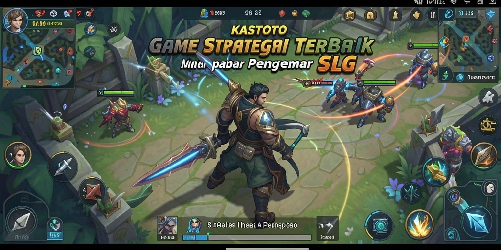 Tangkapan layar utama dari gameplay KASTOTO memperlihatkan pertempuran strategis yang seru.