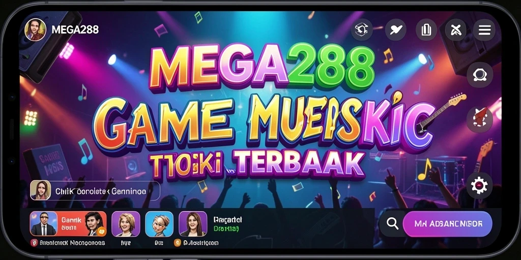 Tampilan gameplay interaktif dari MEGA288 yang penuh warna.