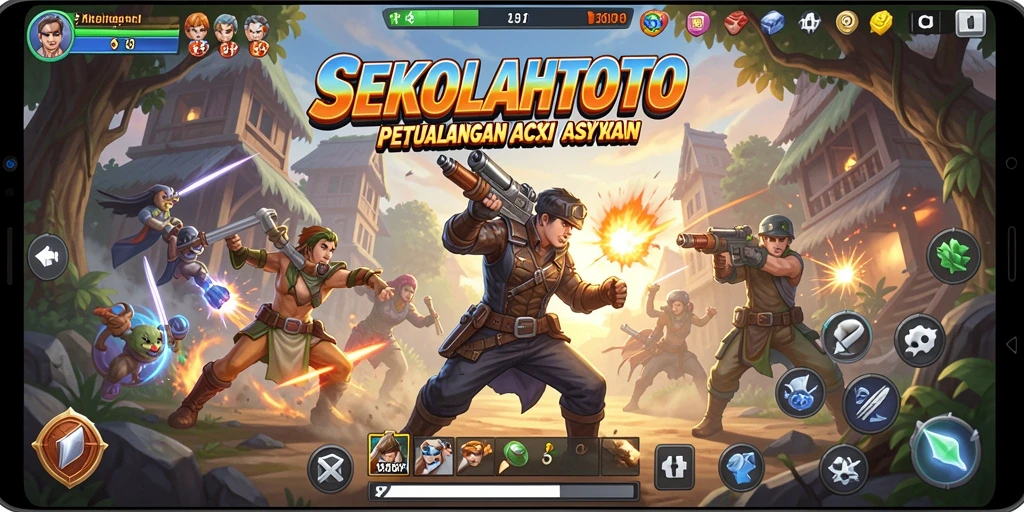 Tangkapan layar utama <strong>SEKOLAHTOTO</strong> menampilkan aksi seru dalam gameplay.